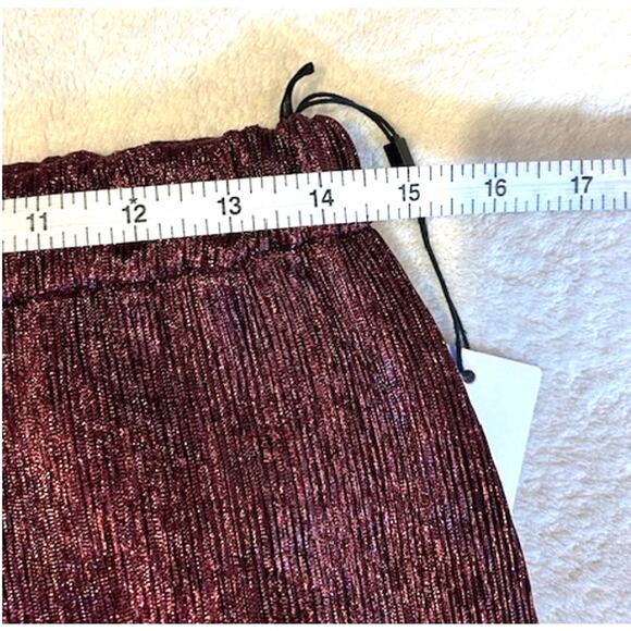 NWT M MISSONI Rust Maroon Metallic Lame Pencil Straight Zip Party IT 40 US 4 - Picture 8 of 11